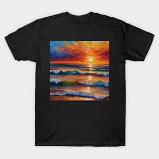 Beautiful Oil Painted Sunrise T-Shirt